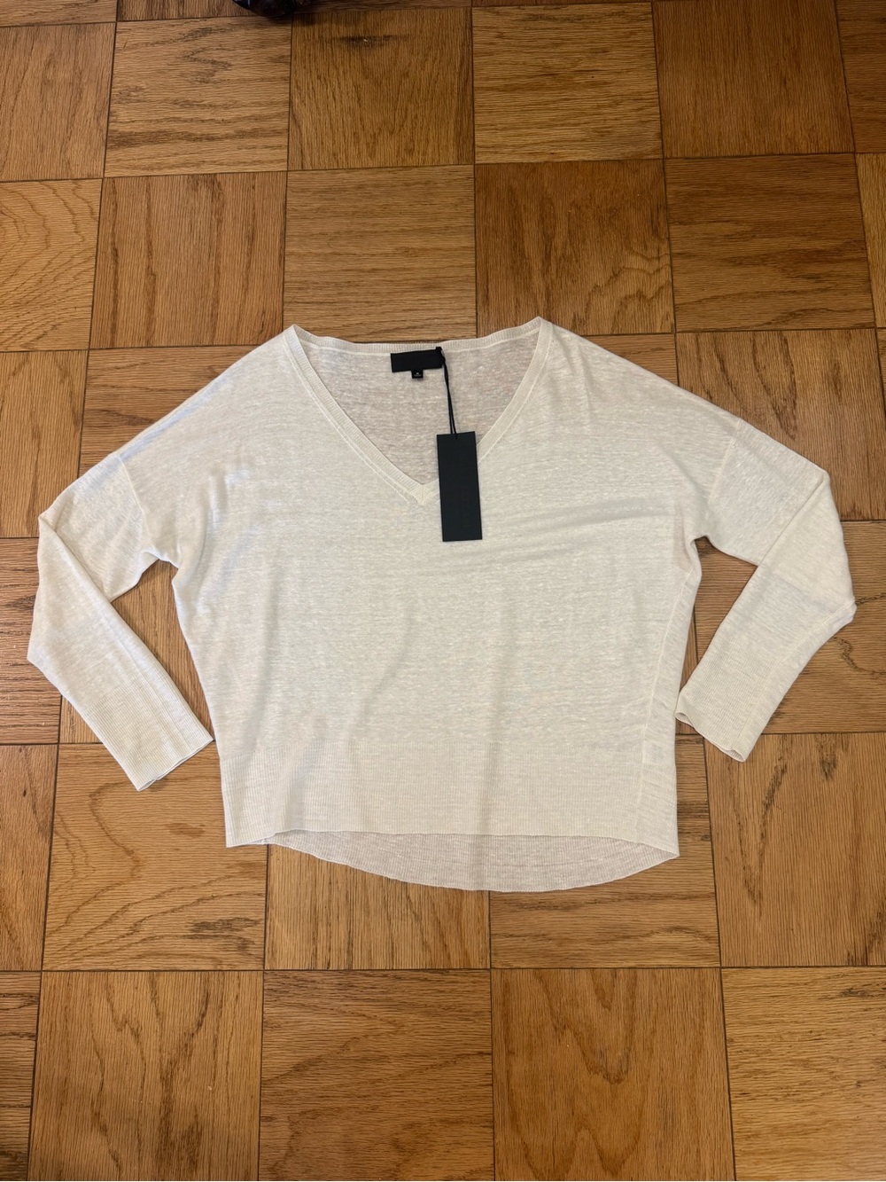 NWT Nili Lotan Linen Ginny Sweater in Ivory